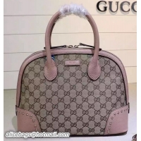 Sumptuous Gucci Original GG Canvas Top Handle Bags 384688 Light Pink