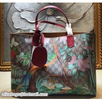 Perfect Gucci Tian GG Supreme Tote Bag 412096 Burgundy