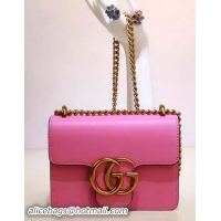 Durable Gucci GG Marmont Leather Shoulder Bag 431384 Rose