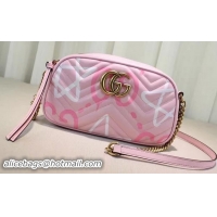 Best Product Gucci GG Marmont Matelasse Shoulder Bag 447632B Pink