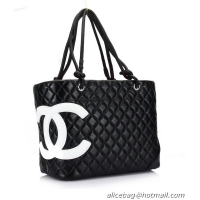 Chanel Cambon Large Shoulder Bags 25169 Black-White