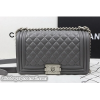 Boy Chanel Flap Shoulder Bags Original Lambskin A67025 Grey