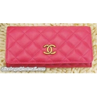 Chanel Tri-Fold Wallet Calfskin Leather A219003 Rose