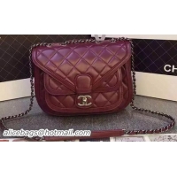 Chanel Flap Shoulder Bag Sheepskin Leather A66599 Burgundy