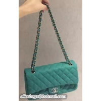 Chanel Classic Flap Bag Crinkle Nylon A11121113 Light Green