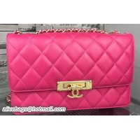 Chanel Flap Shoulder Bag Sheepskin Leather A92136 Rose