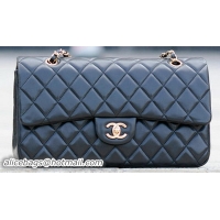 Chanel Classic Flap Bag Black Sheepskin Leather A1113 Gold