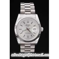Rolex Datejust Silver White Stainless Steel Watch-RD2412