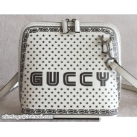Discount Gucci Guccy Printed Crossbody Bag 501122 White Spring 2018