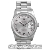Rolex Day-Date Series Mens Automatic 18kt White Gold Wristwatch 118209-SRP