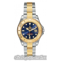 Rolex Yachtmaster Series Elegant Unisex Automatic 18kt Yellow Gold Unidirectional Rotating Wristwatch 168623-BLSO
