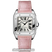 Cartier Santos 100 Fashionable Ladies Automatic Wristwatch-W20126X8