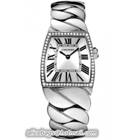 Cartier La Dona Series 18k White Gold Midsize Ladies Swiss Quartz Wristwatch-WE60019G