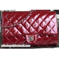 Chanel Classic Flap Bag Patent Leather A66465 Burgundy