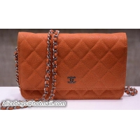 New Release Creation Chanel mini Flap Bag Cannage Pattern A33814C Orange