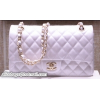 Charming Chanel 2.55 Series Flap Bag Silver Original Caviar Leather A1112 Gold