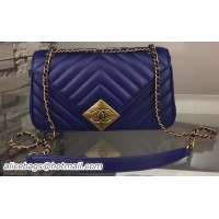 Grade Quality Chanel Flap Bag Original Sheepskin Leather A57353 Blue