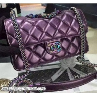 New Design Chanel Classic Flap Bag Original Sheepskin Leather A9245 Purple