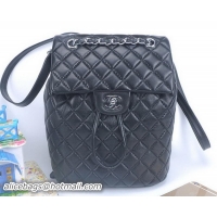 Popular Style Chanel Sheepskin Leather Backpack A91121 Black