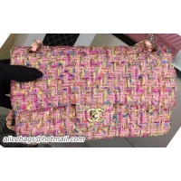 Good Quality Chanel 2.55 Series Flap Bag Original Fabric A87011 Pink