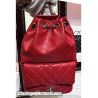 Grade Quality Chanel Backpack Original Sheepskin Leather A94417 Red