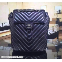 New Arrivals 2016 Chanel Original Leather Backpack A91122 Black