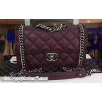 2016 Discount Chanel Classic Flap Bag Original Deerskin Leather A9245 Burgundy