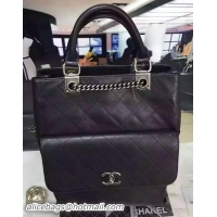 Buy Cheapest Chanel Backpack Original Calfskin Leather A98130 Black