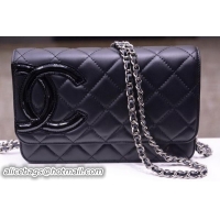 New Design Chanel CC Logo mini Flap Bag Sheepskin Leather A33814N Black