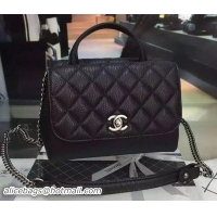 Discount Chanel Classic Top Flap Bag Original Deerskin Leather A65987 Black
