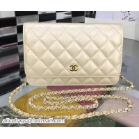 Low Cost Chanel WOC mini Flap Bag Deer Skin A5375 Apricot