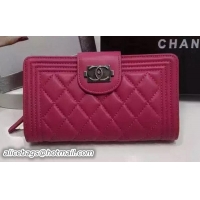 Low Cost Boy Chanel Matelasse Bi-Fold Wallet CHA0411 Rose