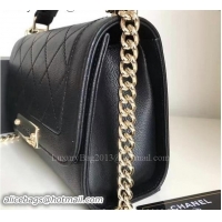 Unique Style Chanel Flap Shoulder Bag Original Leather A24600 Black