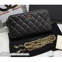 Trendy Design Chanel mini Shoulder Bag Black Sheepskin Leather A7020 Gold