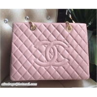 Good Product Chanel Caviar Leather GST Shopping Tote Bag 7032904 Pink/Gold