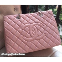 Grade Product Chanel Caviar Leather GST Shopping Tote Bag 7032904 Pink/Silver