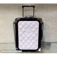 Crafted Chanel Evening In The Air Mini Trolley Minaudiere Bag A94634 White