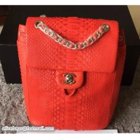 Good Product Chanel Python Backpack A91123 Red