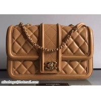 Unique Discount Chanel Quilted/Light Gold Metal Calfskin Small Flap Bag A91365 Beige