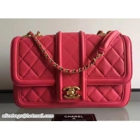 Traditional Specials Chanel Quilted/Light Gold Metal Calfskin Small Flap Bag A91365 Rouge