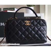 Comfortable Chanel Trendy CC Bowling Small Bag A69924 Black