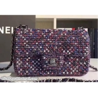 Famous Chanel Tweed and Embroidered Classic Flap Bag Multicolor 7041704