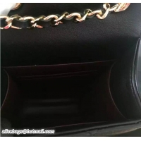Good Quality Chanel Phone Holder Pouch with Chain Bag A84051 Lambskin Black