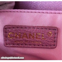 Duplicate Chanel Grained Calfskin Boy Flap Shoulder Medium Bag Fall Winter 7042401 Light Purple