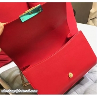 Grade Quality Chanel Label Click Top Handle Medium Flap Bag A93702 Red
