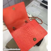 Luxury Cheap Chanel Python CC Flap Bag A93484 09 Fall Winter