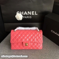 Online Discount Chanel Flap Shoulder Bags Pink Original Patent Leather CF1112 Glod