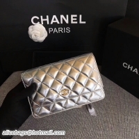 Unique Chanel WOC Flap Bag Original Sheepskin Leather 33814B Glod