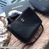 Classic Chanel Original Leather Shoulder Bag 57021 Black