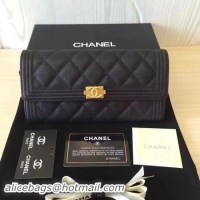Hot Style Chanel Boy Matelasse Long Wallet Cannage Pattern CHA5263 Gold